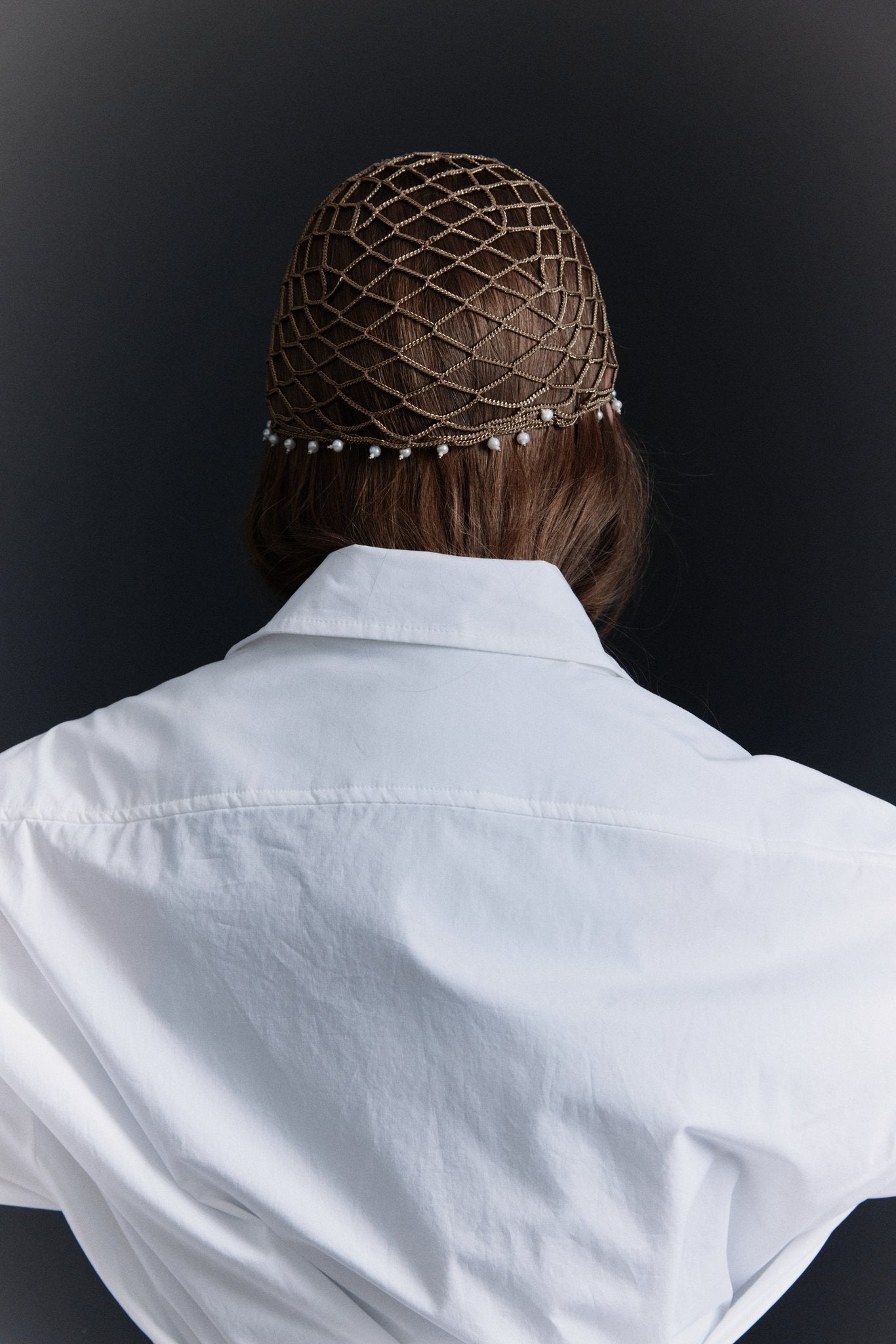 Chain Cap With Freshwater Pearls