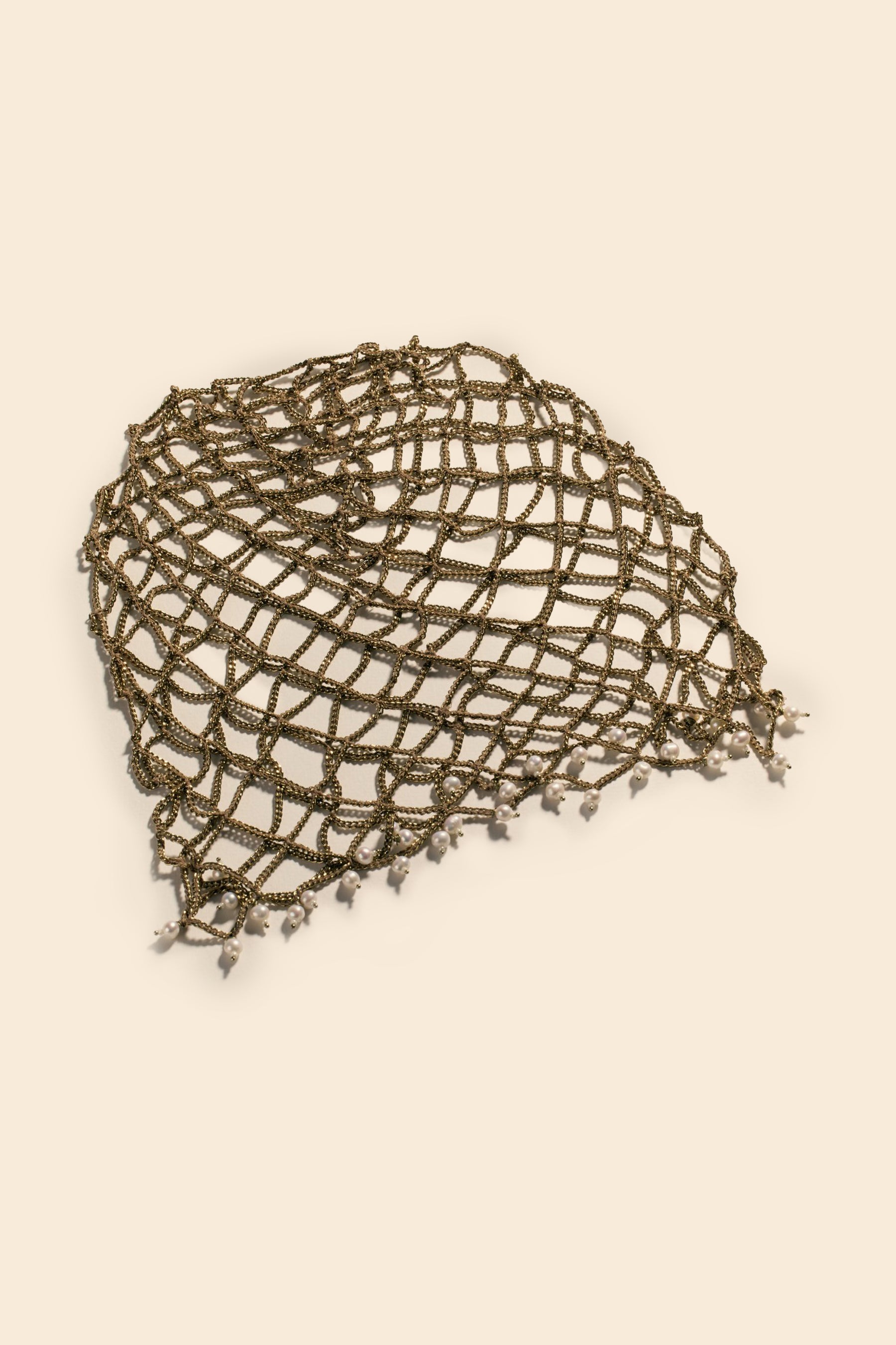 Chain Cap With Freshwater Pearls
