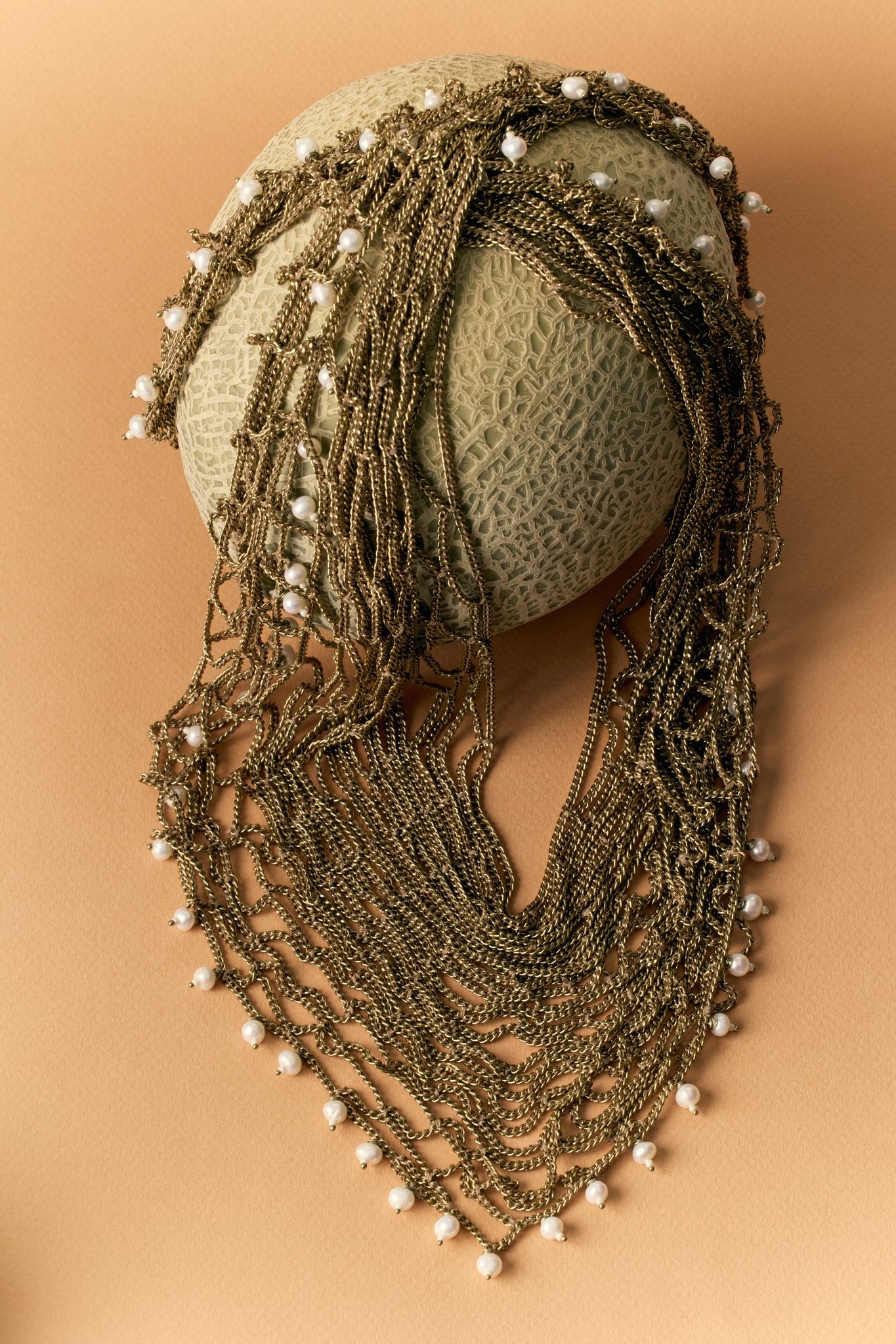 Chain Bandana with Freshwater Pearls