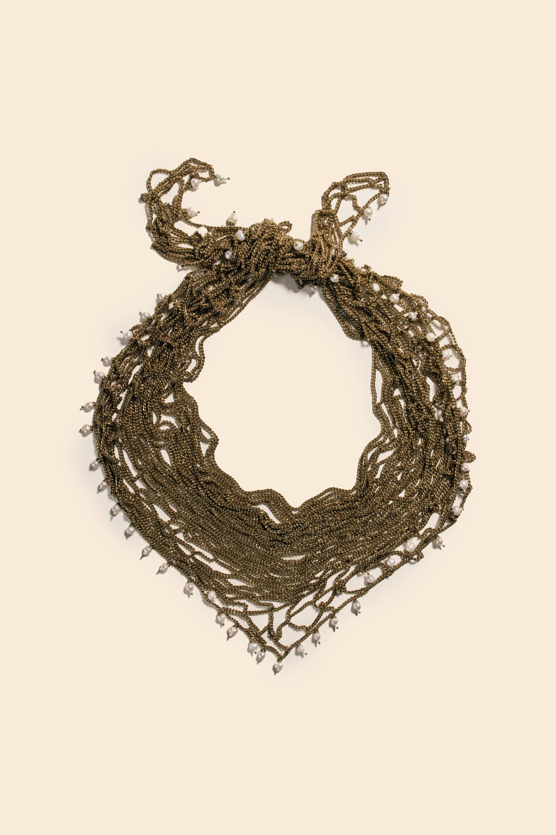Chain Bandana with Freshwater Pearls