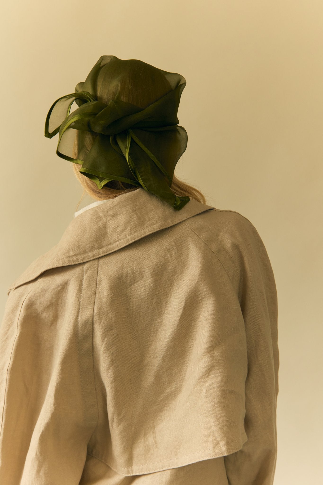 Sheer silk Structured Bandana