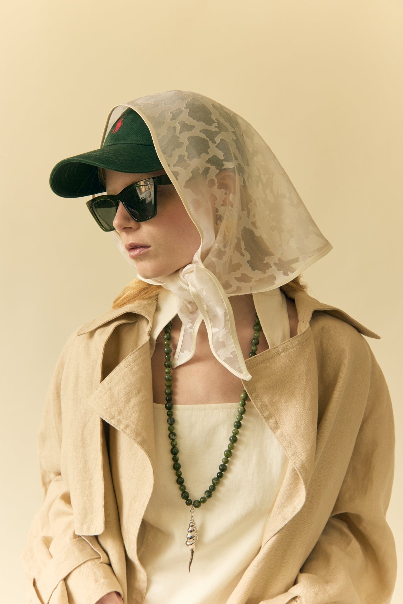 Sheer Leopard Structured Bandana