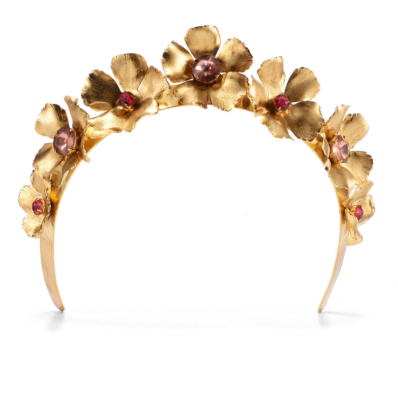 Eden Floral Spectrum Crystal Crown