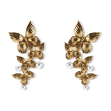 Silvie Butterfly Pearl Statement Earrings