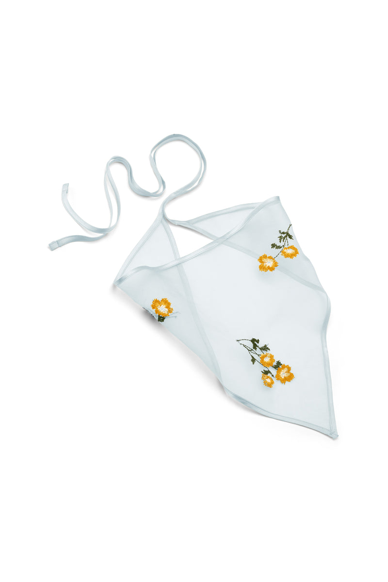 Isla Embroidered Silk Bandana