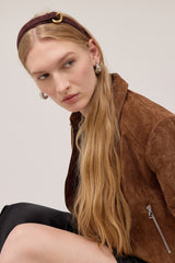 Glossy Croissant Hoop Earrings