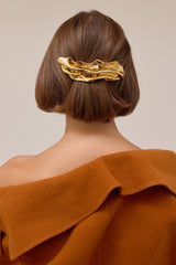 Glossy Draped Barrette