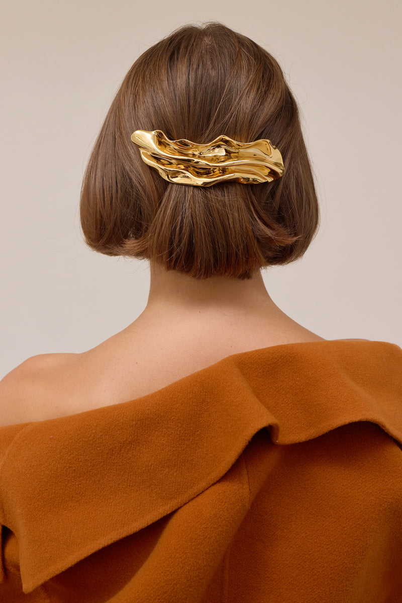 Glossy Draped Barrette