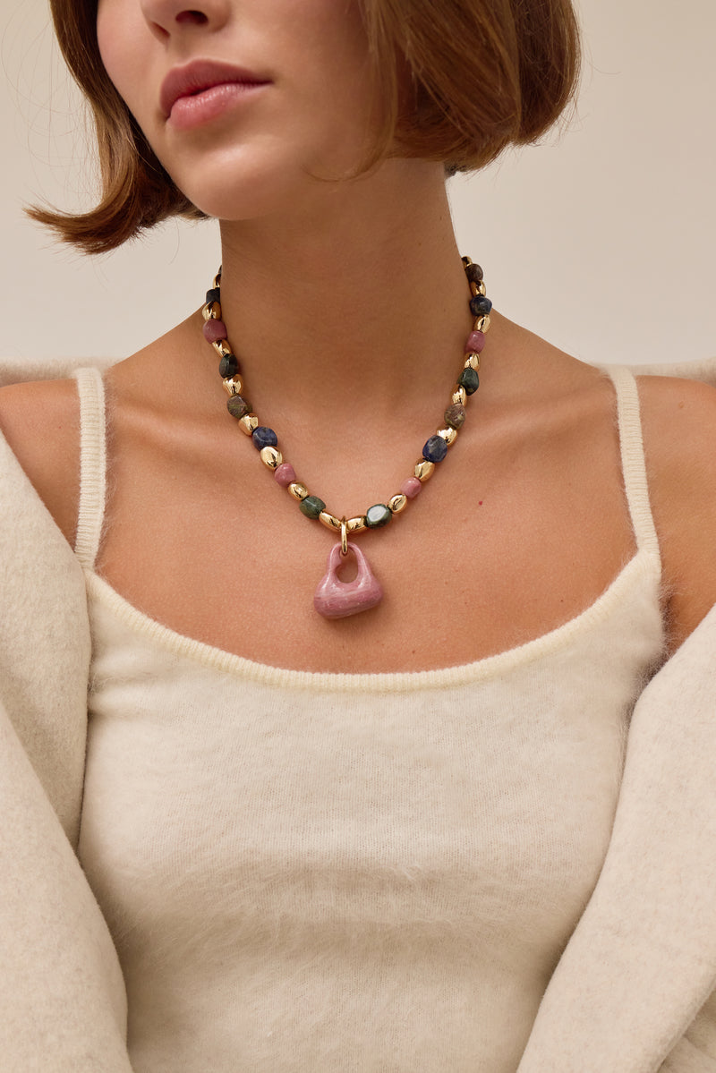 Mara Marble Heart Necklace
