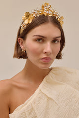 Jasmine Floral Crystal Crown