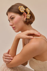 Jasmine Floral Crystal Comb Set of 3