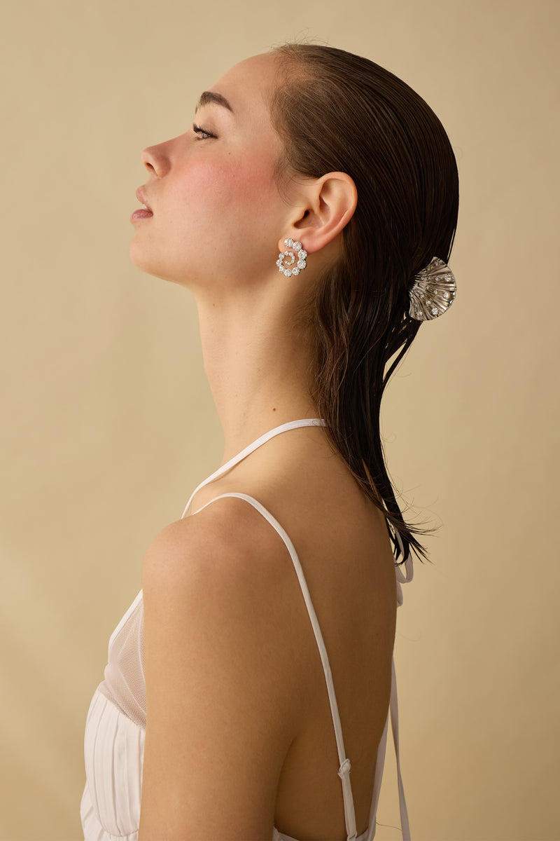 Crystal Shell Mini Claw Clip