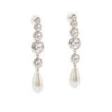 Athena Pearl and Crystal Drop Earrings