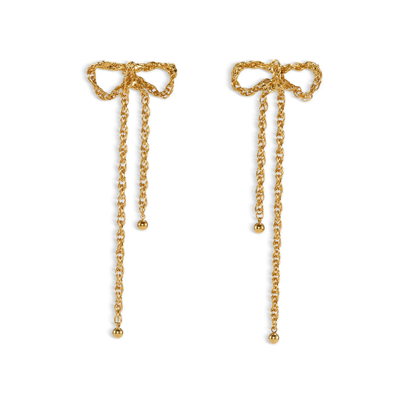 Jodie Chain Bow Earrings