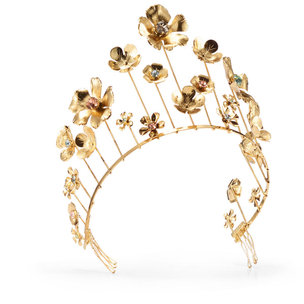 Sydney Floral Crystal Crown