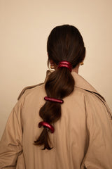 Cherry Red Marble Bar Barrette
