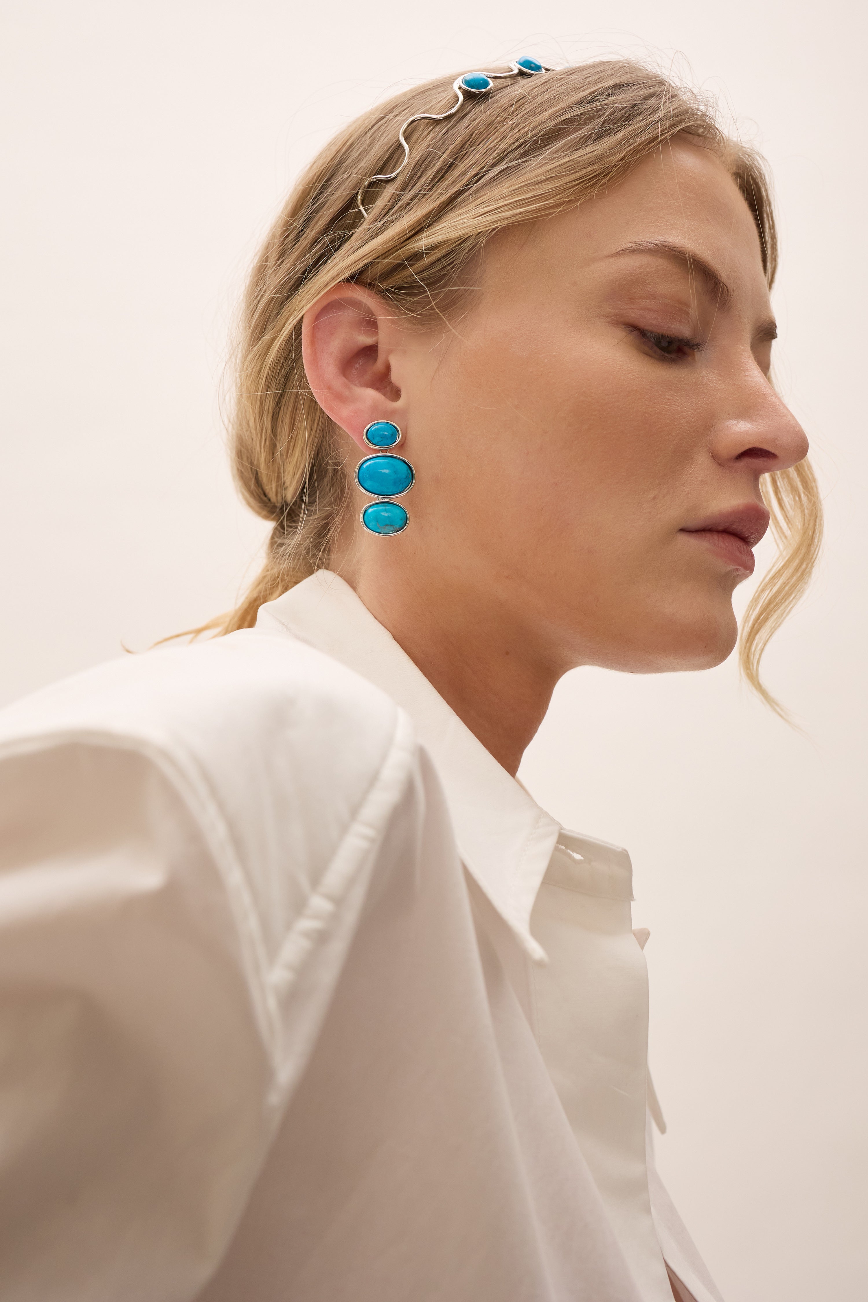 Vega Stone Linear Earrings