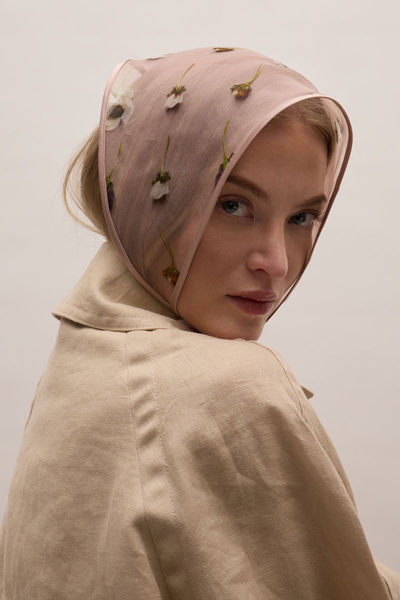 Audrey Sheer Floral Bandana