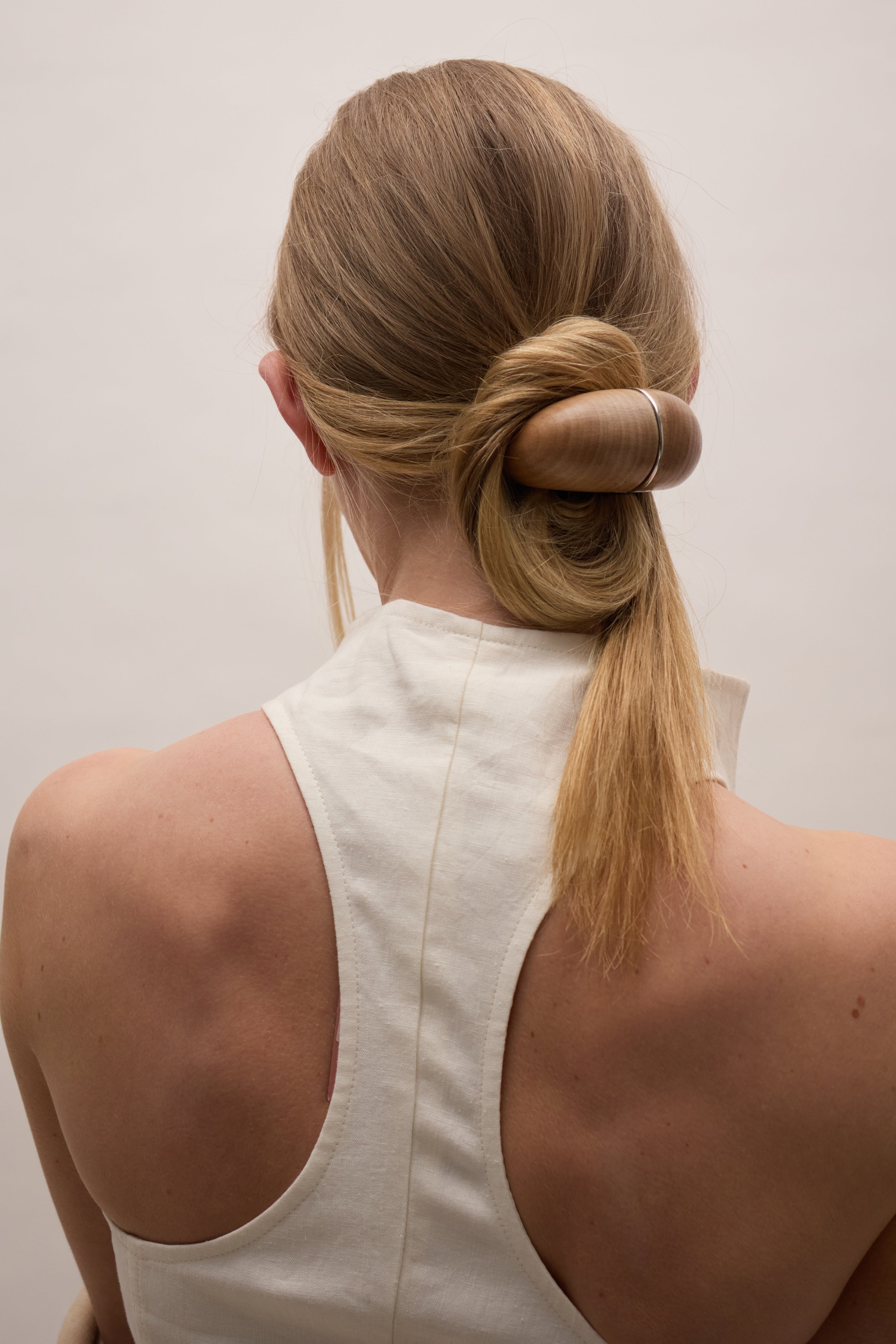 Amara Wood Dome Pony Cuff