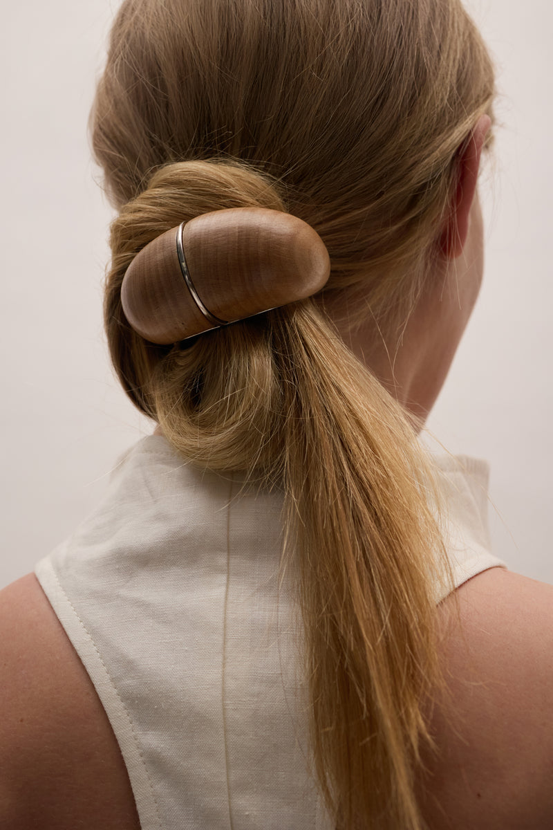 Amara Wood Dome Pony Cuff