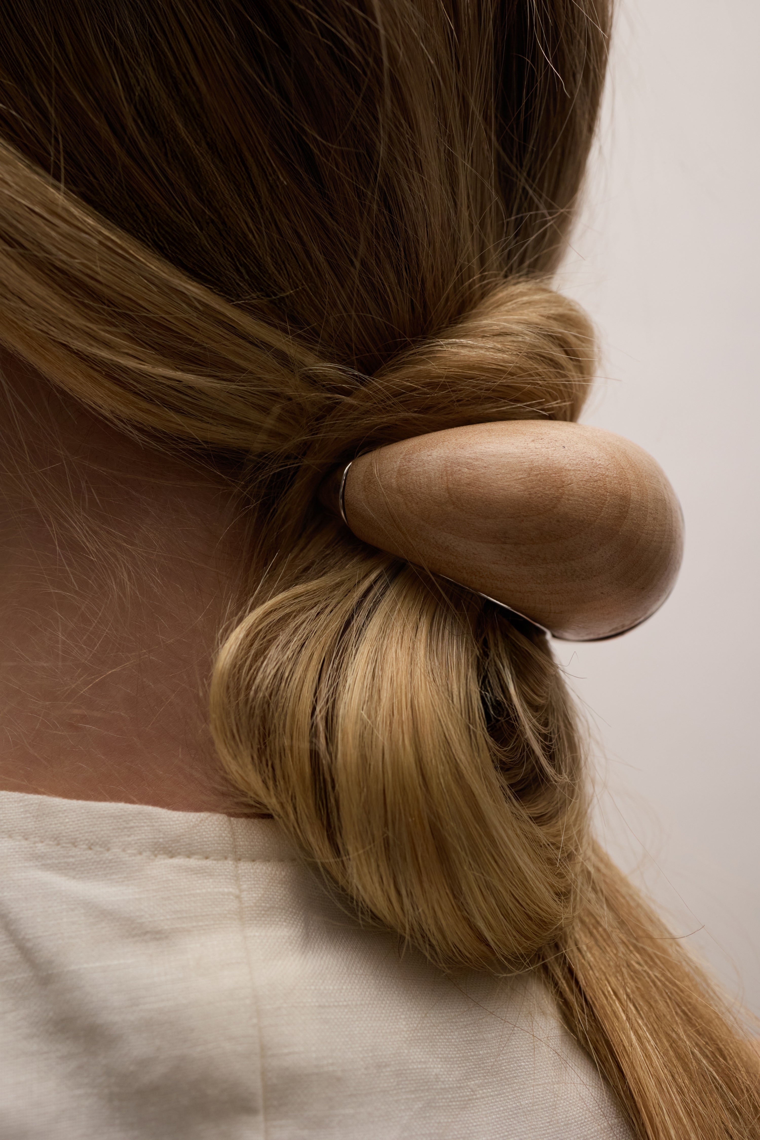 Amara Wood Dome Pony Cuff