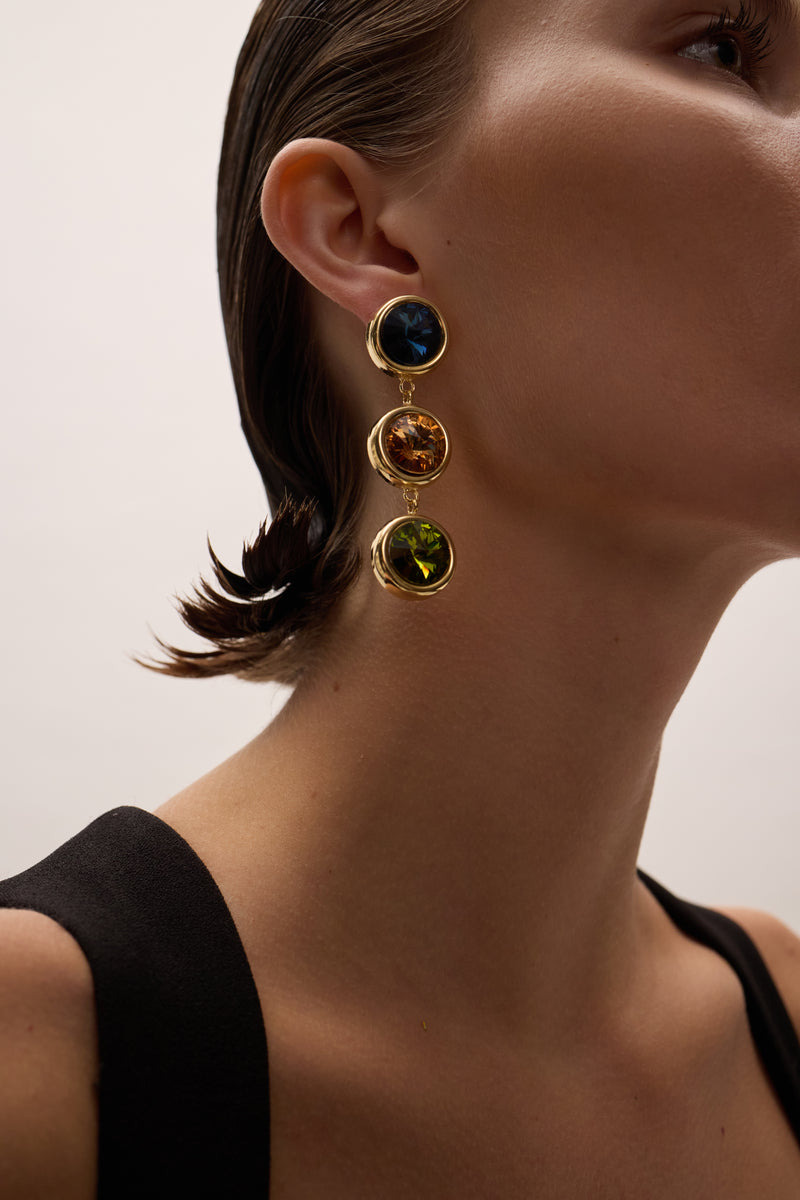 Clare Crystal Linear Earrings