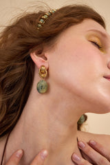 Brielle Knot Stone Drop Earrings