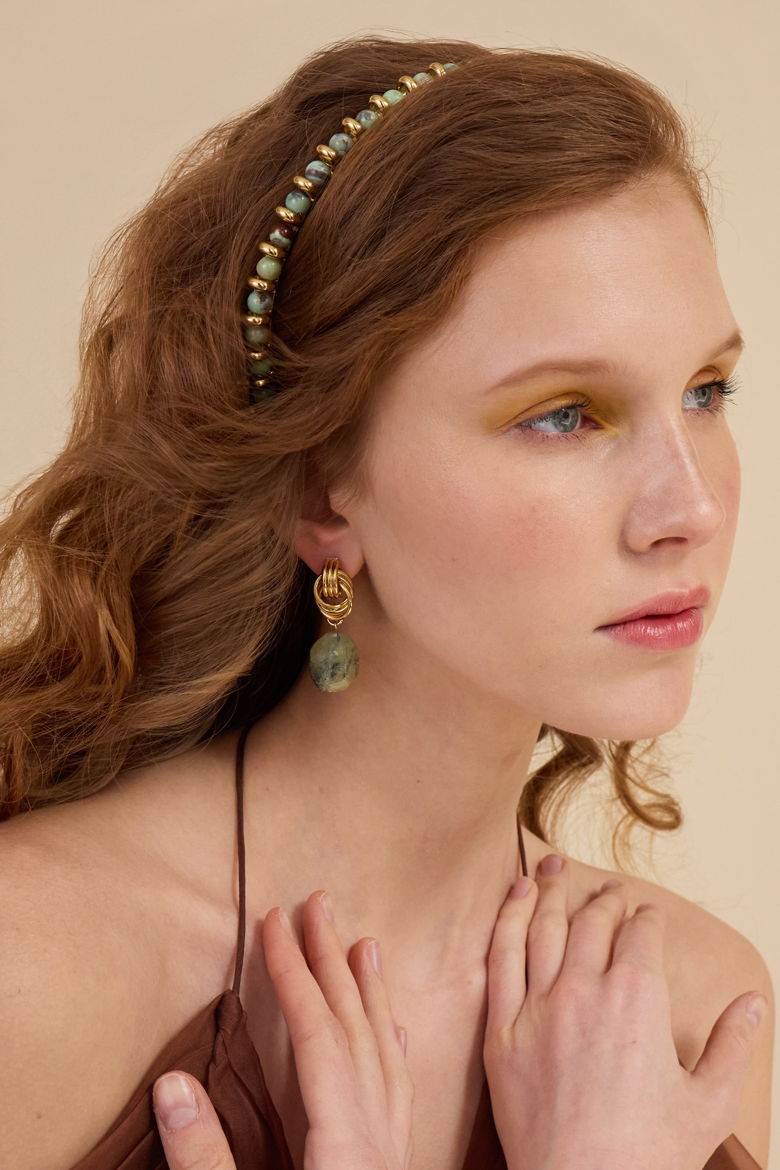 Brielle Knot Stone Drop Earrings