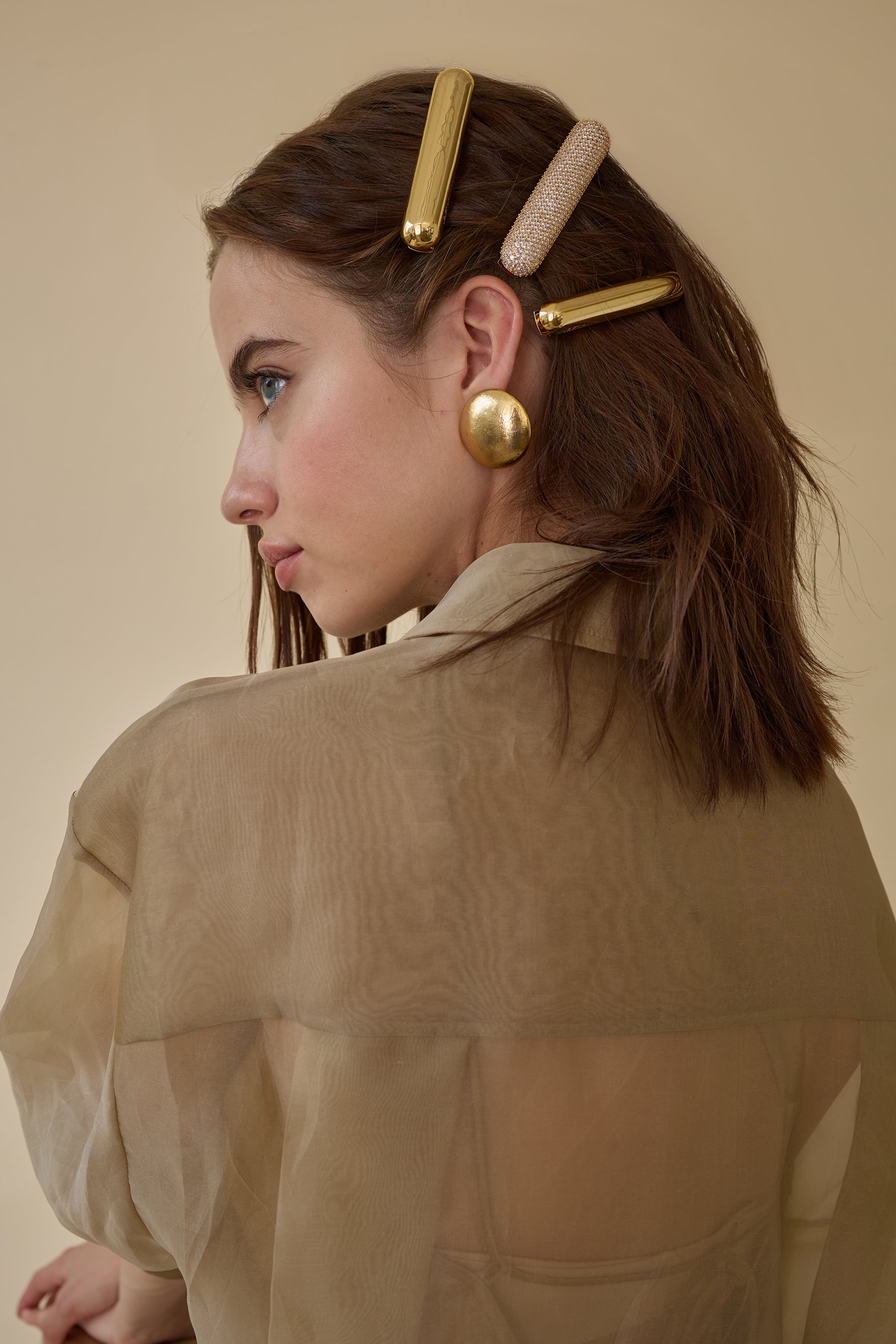 Pave Crystal Bar Barrette | LELET NY