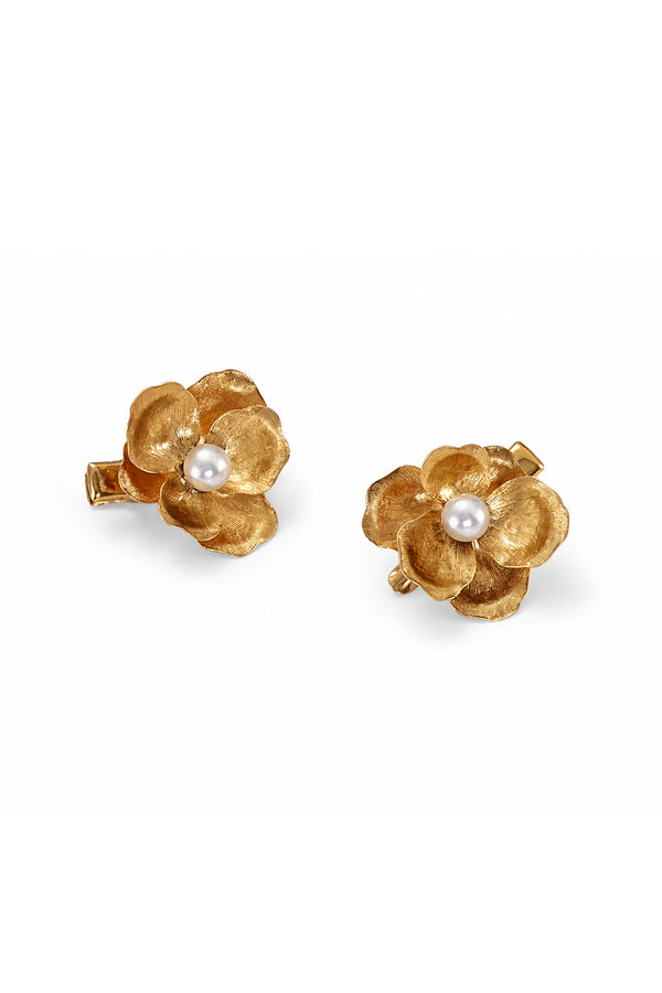 Eden Floral Pearl Clip Set of 2 | LELET NY