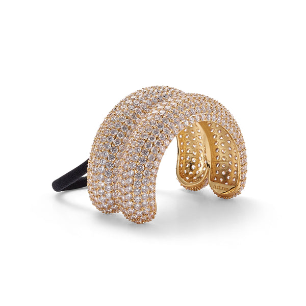 Pave Crystal Double Arch Pony Cuff