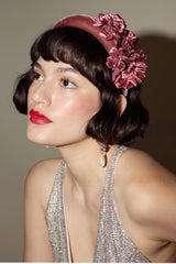 Velvet Rosette Padded Headband