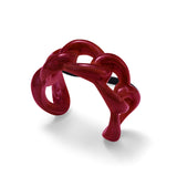 Red Elena Chain Marble Pony Cuff