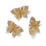 Crystal Monarch Clip Set of Three