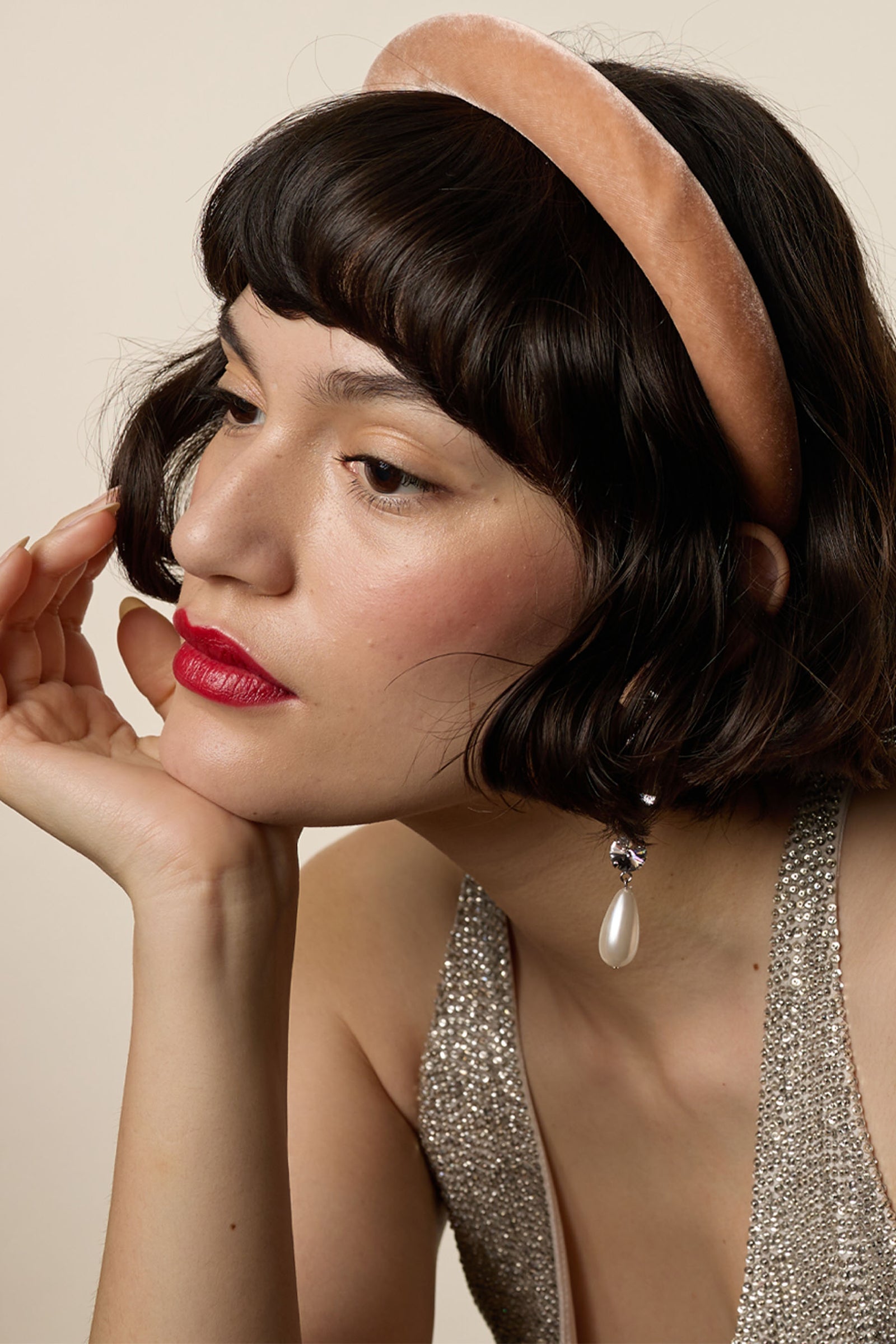 Heloise Velvet Padded Headband | LELET NY