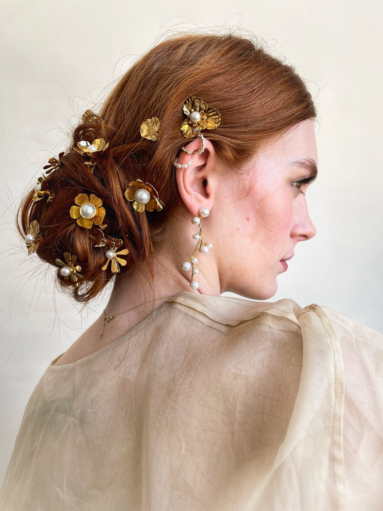 Pearl Forest Earrings | Luxury Bridal Hair Accessories | LELET NY