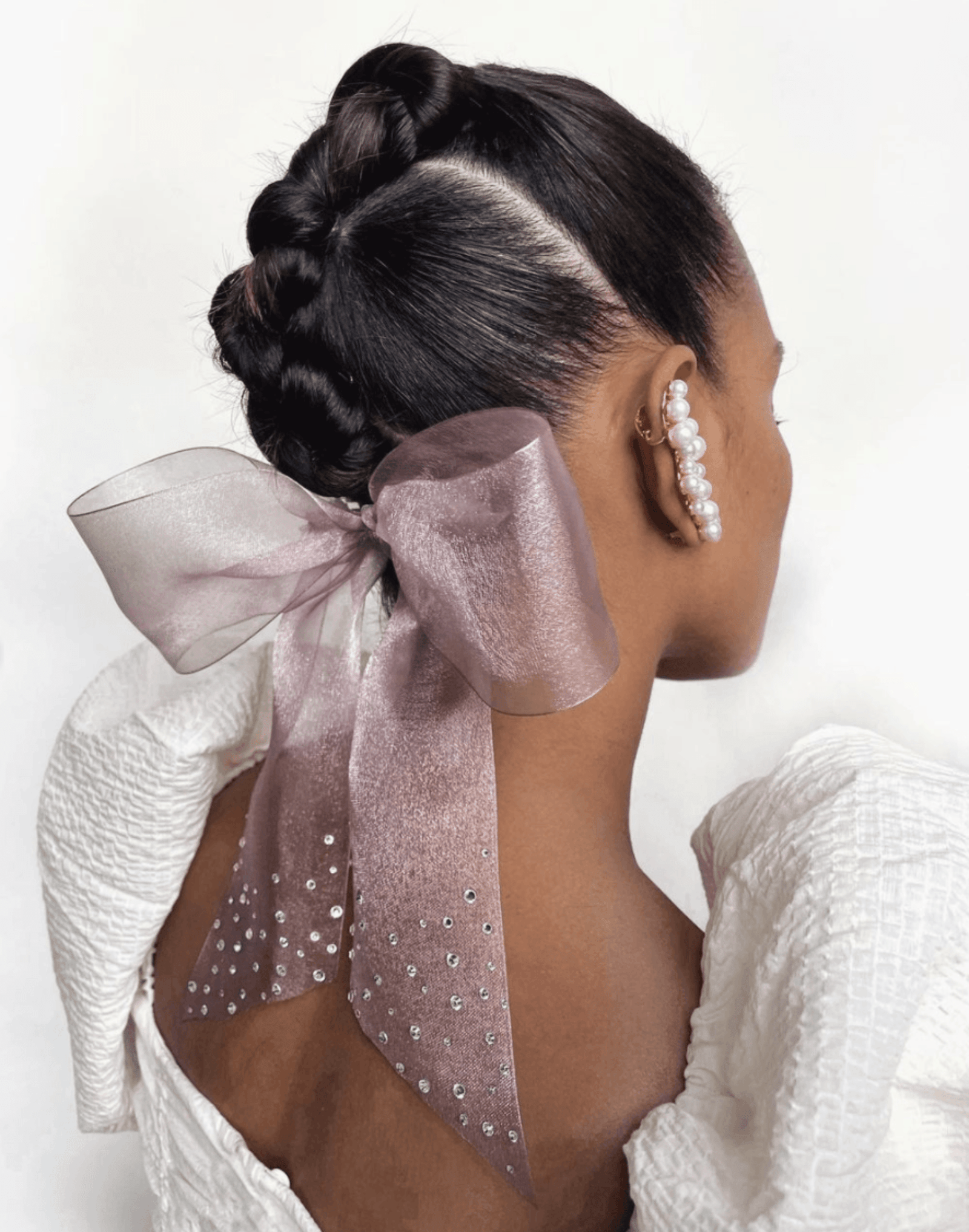 Amy Crystal and Silk Organza Bow | LELET NY