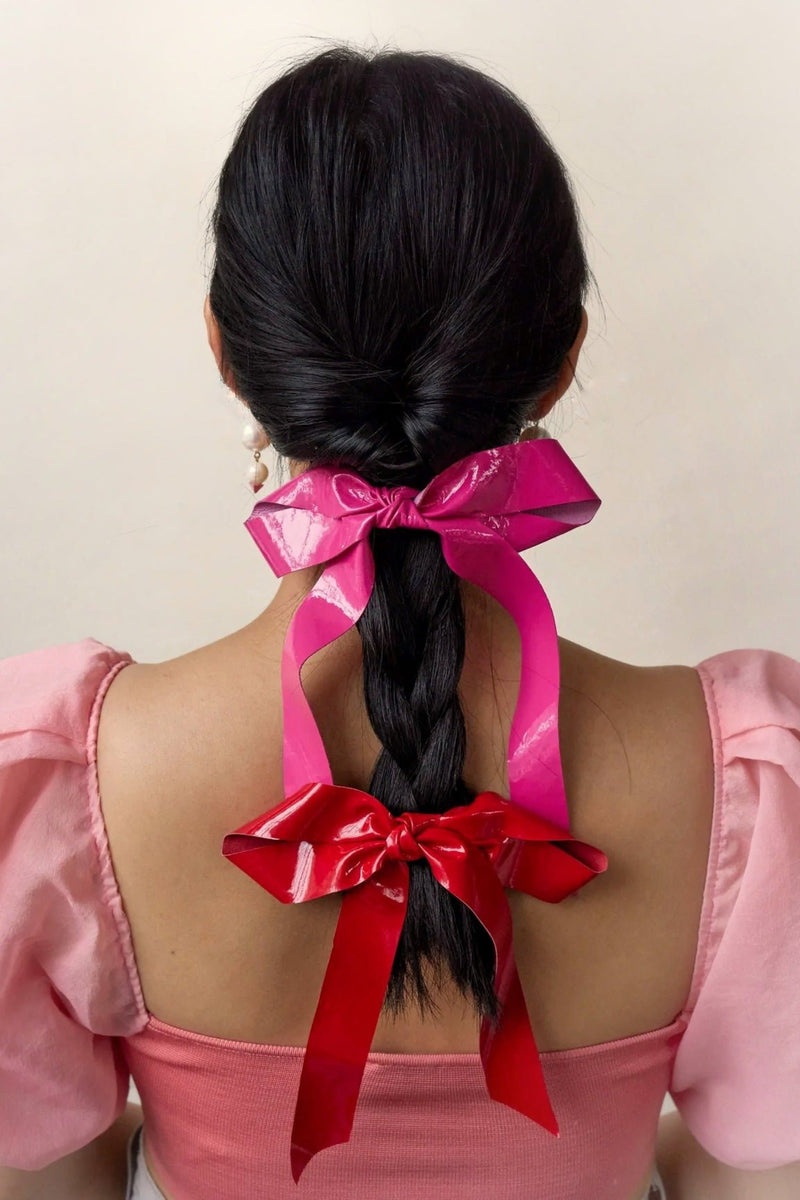 Pink Patent Leather Kim Bow