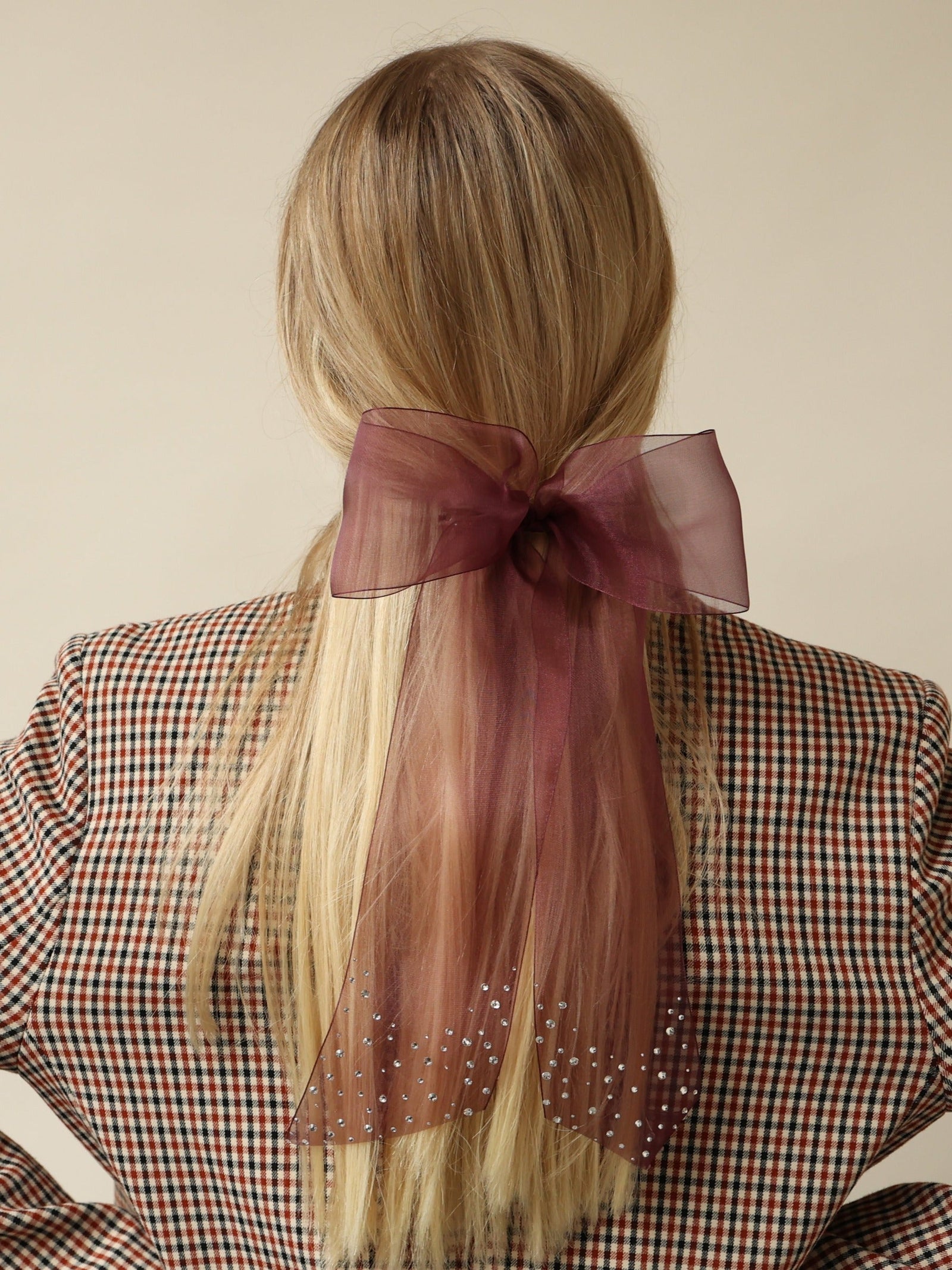Amy Crystal and Silk Organza Bow | LELET NY