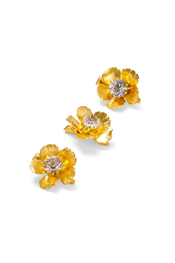 Eden Floral Crystal Clip Set