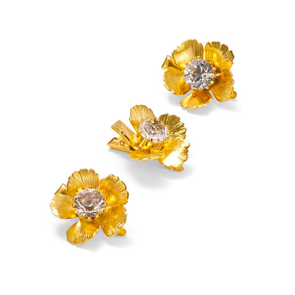 Eden Floral Crystal Clip Set | LELET NY