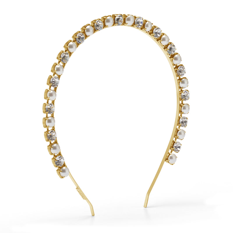 Pearl and Crystal Simple Headband