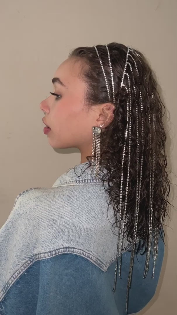Alaia Crystal Chain Headband | LELET NY
