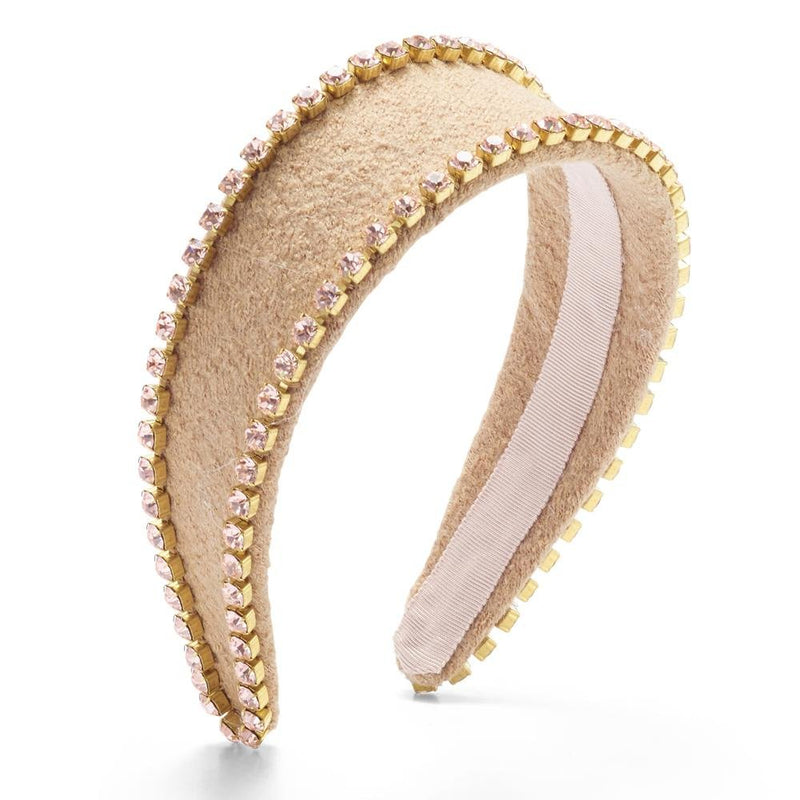 Eirene Layered Pearl Headband in Gold