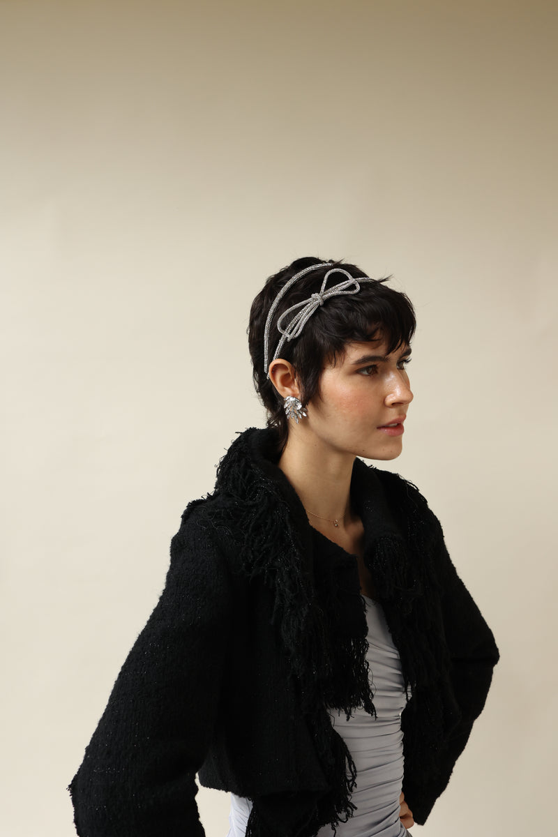 Chanel Black, Clear Bow Headband