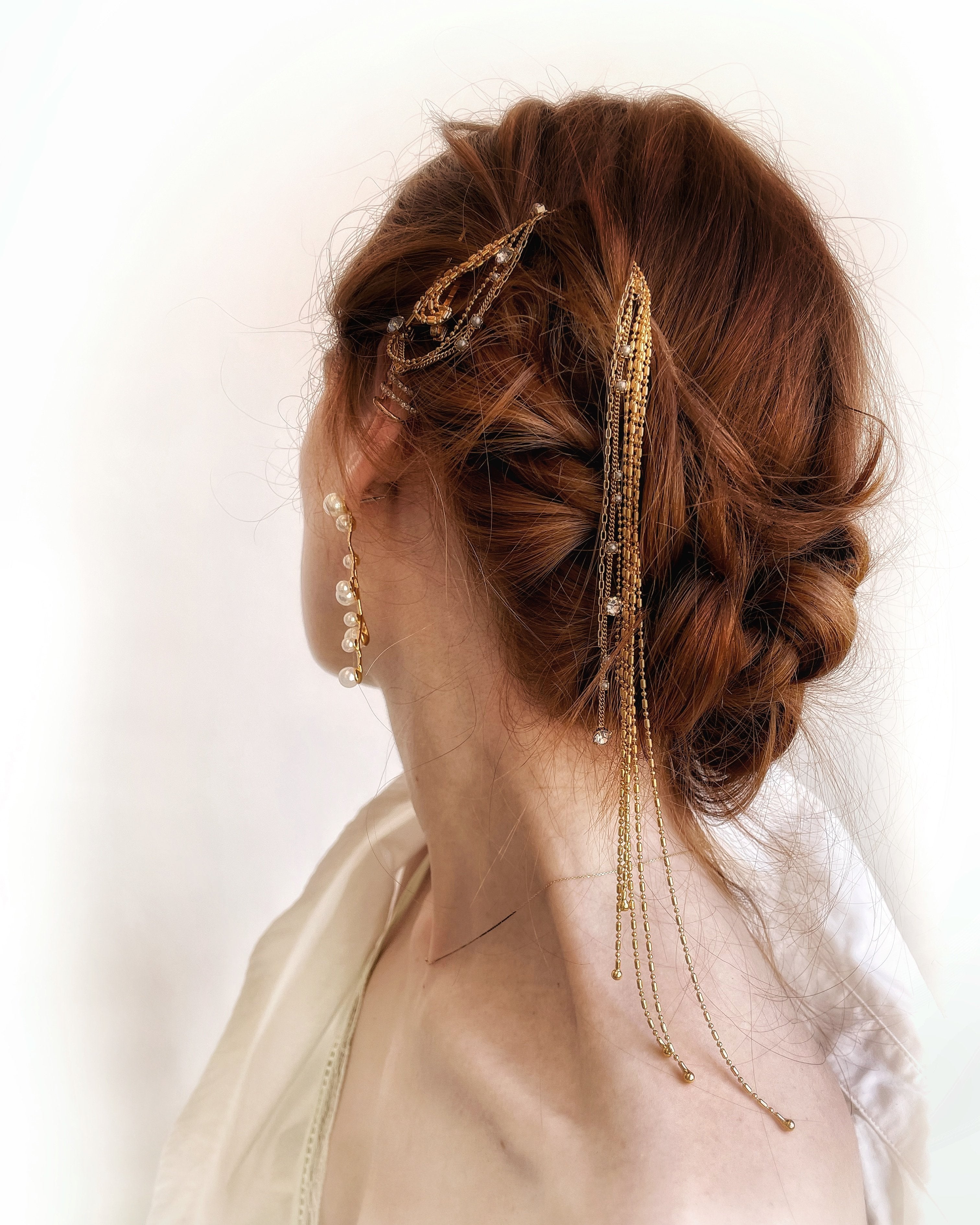 Coco Crystal and Pearl Tassel Bobbi