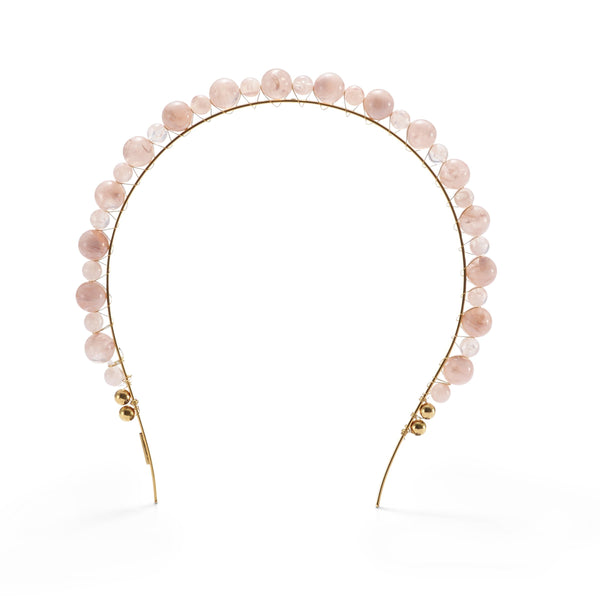 Rose Quartz Petite Drop Headband
