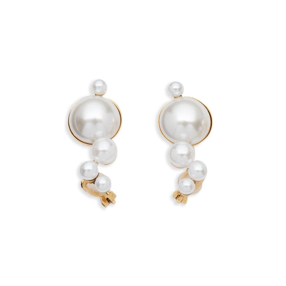 Mercury Pearl Ear Climbers | LELET NY